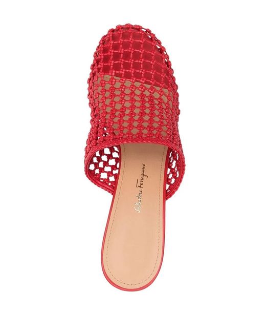 Ferragamo Pink Ferragamo Ella High-Heeled Mules