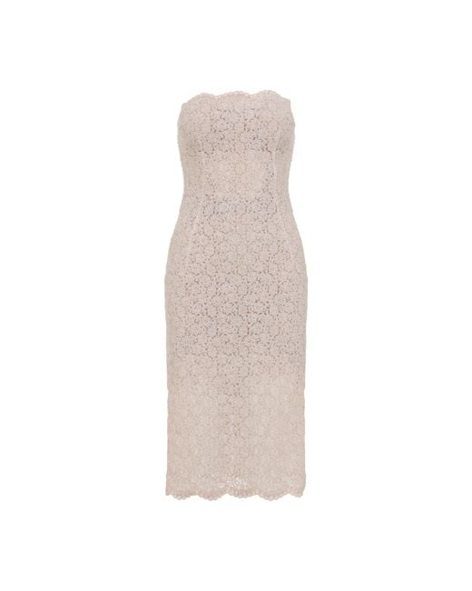 Ermanno Scervino Women's Natural Lace Midi Dress Ermanno Scervino Women's Natural Lace Midi Dress