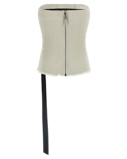 Rick Owens White 'Bustier' Top