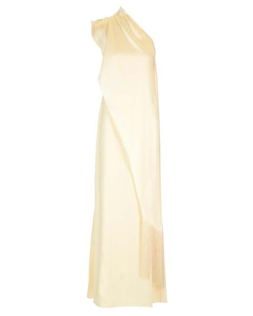 ‎Taller Marmo White Berenson One-Shoulder Dress