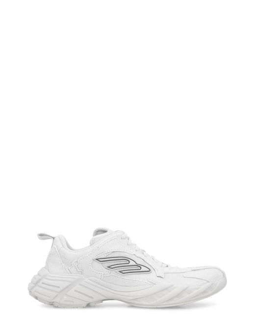 Balenciaga White Monday Low-Top Sneakers Calfskin; Polyester Trainers