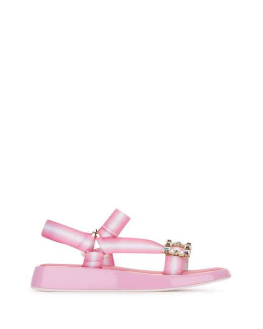 Roger Vivier Pink Buckle Open-toe Sandals