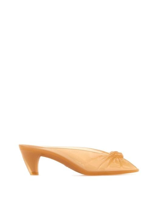 Chloé Orange Rubber Jelly Mules