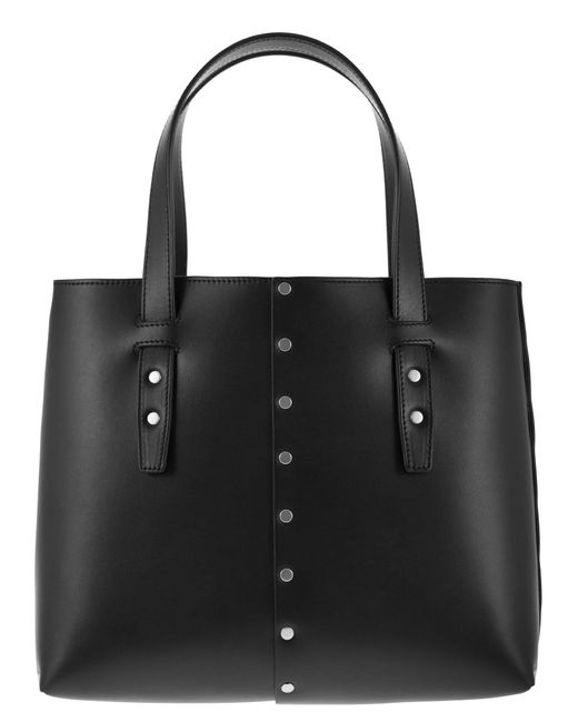 Fabiana Filippi Black Leather And Studded Tote Bag