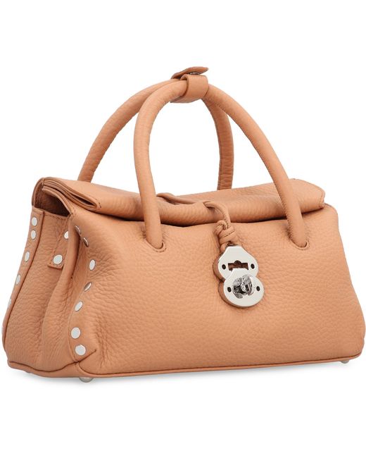 Zanellato Brown Leather Handbag Centauro S Cowhide Handbags