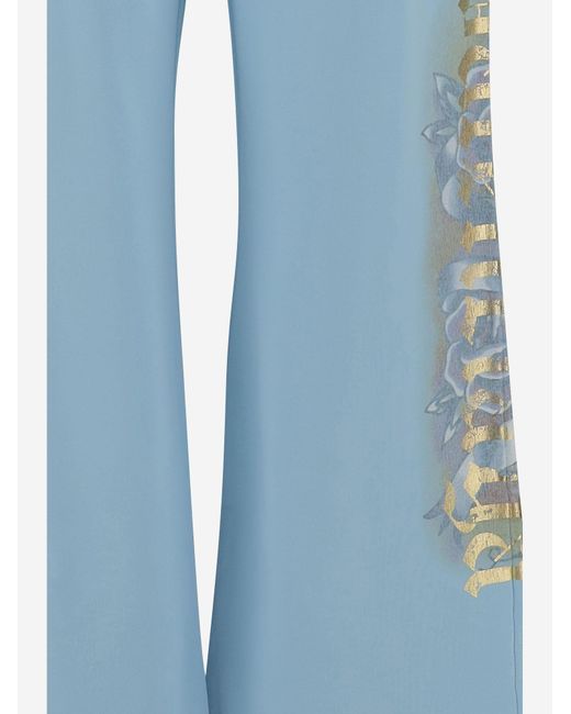 Balenciaga Blue Cotton Tacky Jogging Pants Trousers