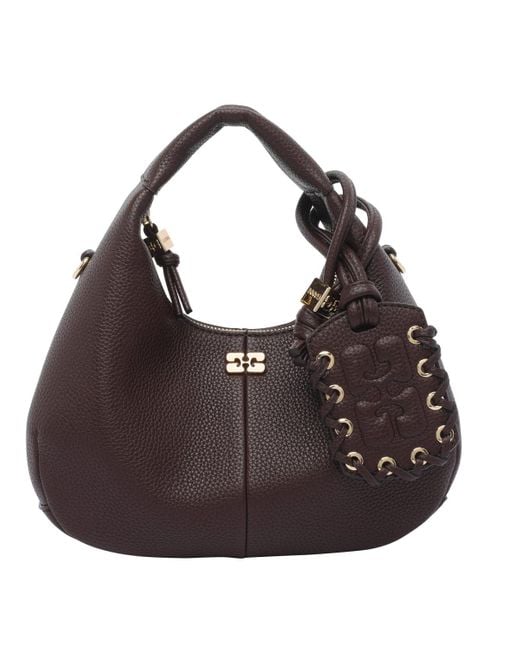 Ganni Brown Mini Hobo Bag