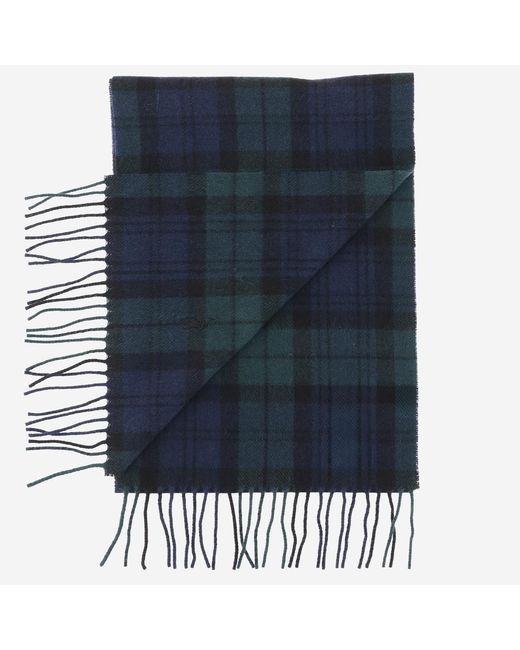 Polo Ralph Lauren Blue Wool Scarf With Logo for men