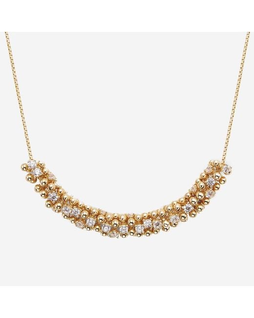 Bottega Veneta White Bubble Necklace 18K-Plated Sterling