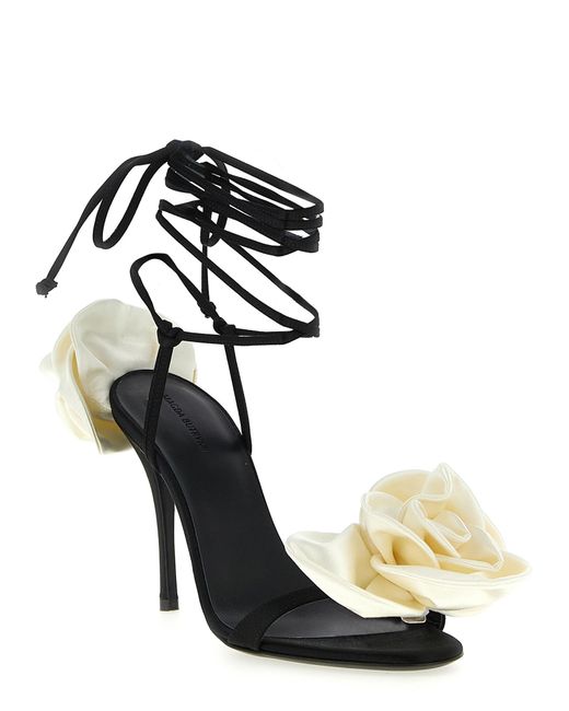 Magda Butrym Black Satin Sandals