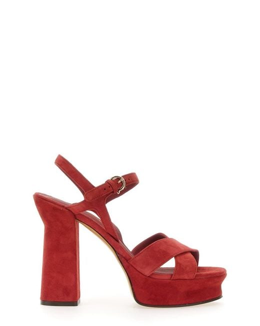 Ferragamo Red Sandalo Sonya