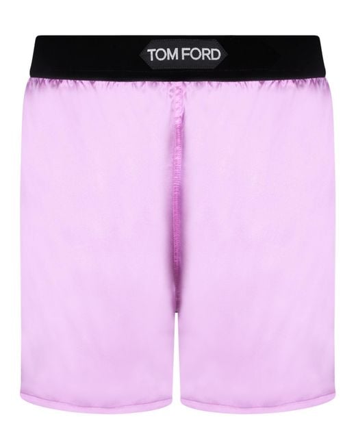 Tom Ford Pink Lilac Pajama Shorts