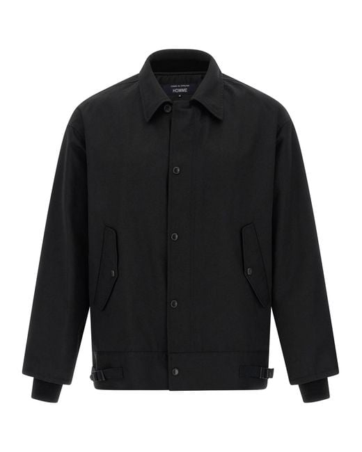 Comme des Garçons Black Polyester Full-Length Jacket Clothing for men
