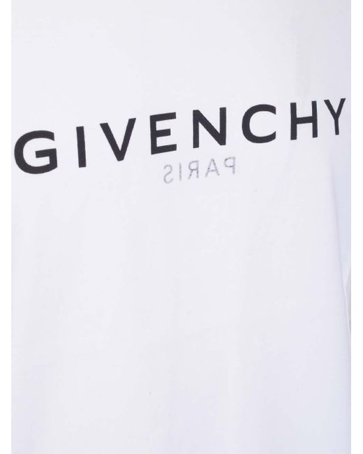 Givenchy White Logo Slim Fit T-shirt for men
