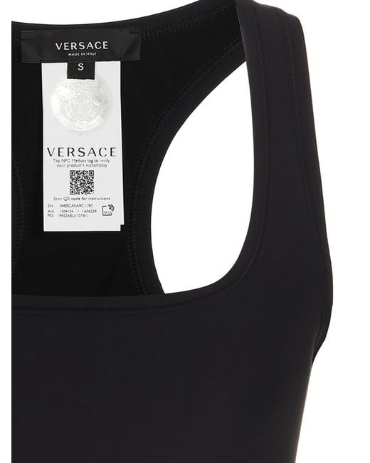 Versace Black Polyamide Sport Bra Clothing