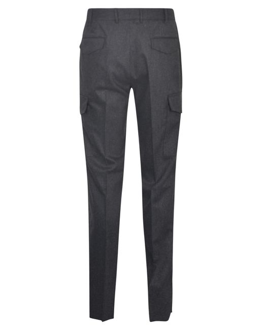 PT01 Gray Cargo Side Trousers for men