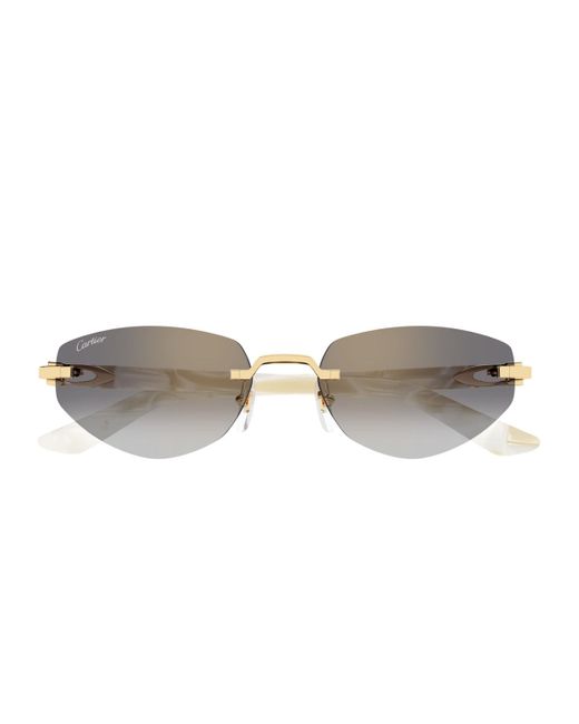 Cartier Gray Ct0580S Décor C Allongé De Sunglasses