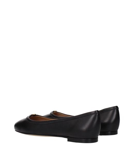 Chloé Black Leather Ballet Flats