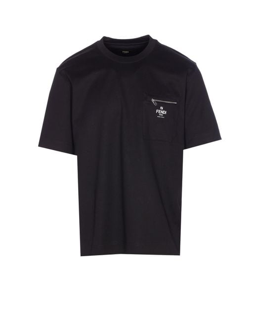 Fendi Black Roma T-Shirt for men