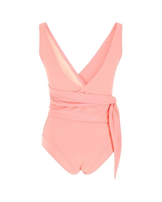 Lisa Marie Fernandez Pink Stretch Nylon Louise Swimsuit