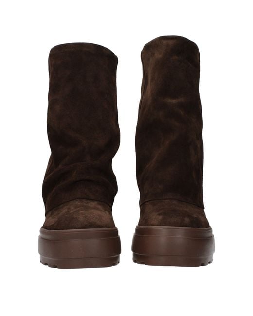 Casadei Brown Suede Boots/Cocoa