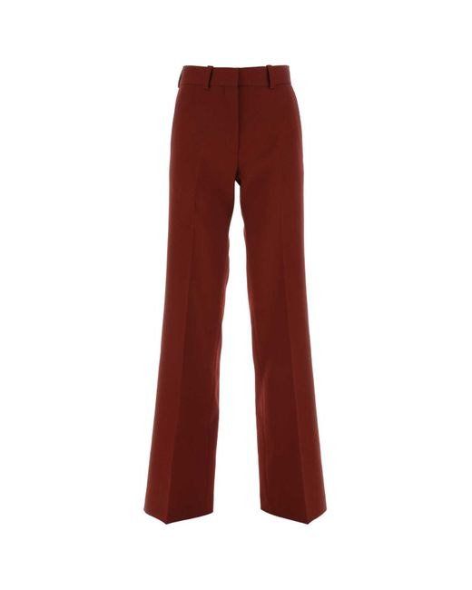 Quira Red Bordeaux Wool Pant