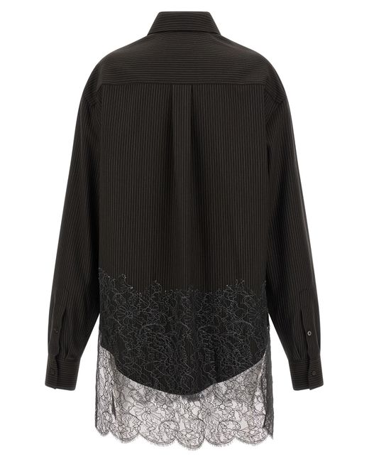 Fendi Black Wool And Lace Shirt for men