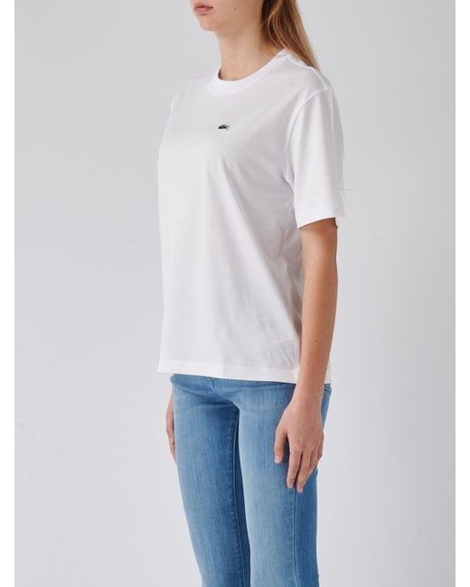 Lacoste White Cotton T-Shirt