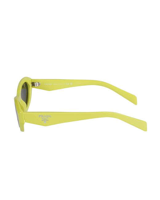 Prada Yellow Logo Sided Cat-eye Sunglasses