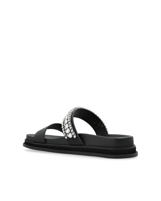 Jimmy Choo White "Jodi" Slides