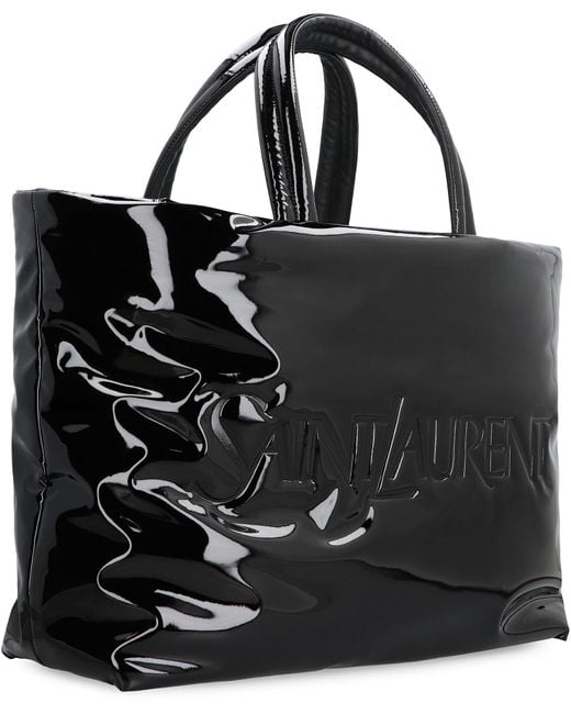 Saint Laurent Black Padded Nylon Maxi Tote for men