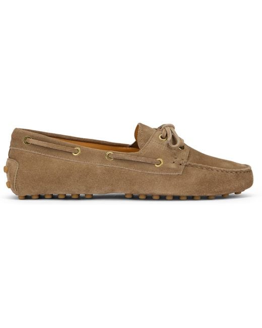 Tod's Brown Loafers Suede Calfskin