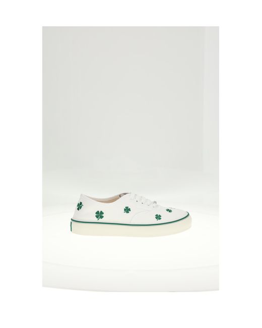 Dior White Sneakers Cotton- Upper: Trainers