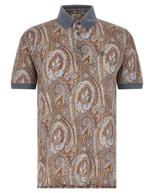Etro Multicolor 'Arnica Paisley' Polo Shirt for men