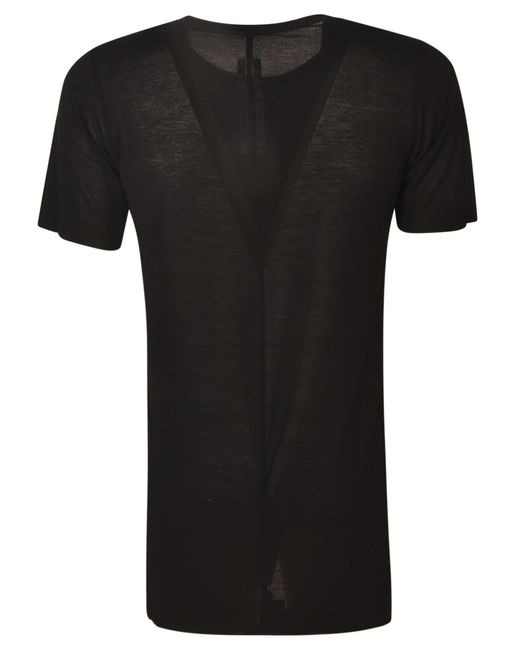 Rick Owens Black Round Neck Slim T-shirt for men