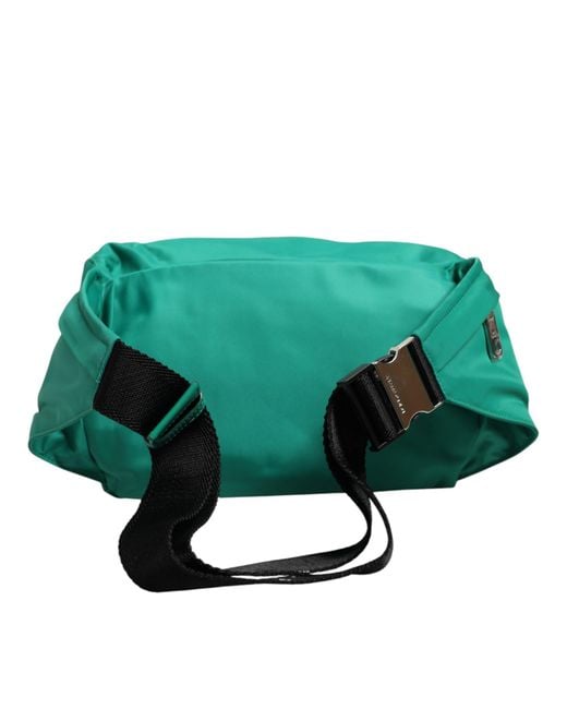 Dolce & Gabbana Green Logo Plaque Nylon Waist Fanny Pack Men's Borse Bag for men