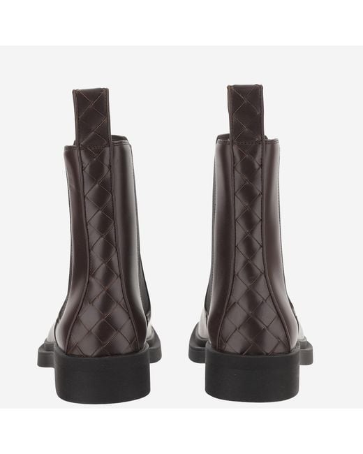 Bottega Veneta Brown Chelsea Ben Leather Boots Calfskin for men