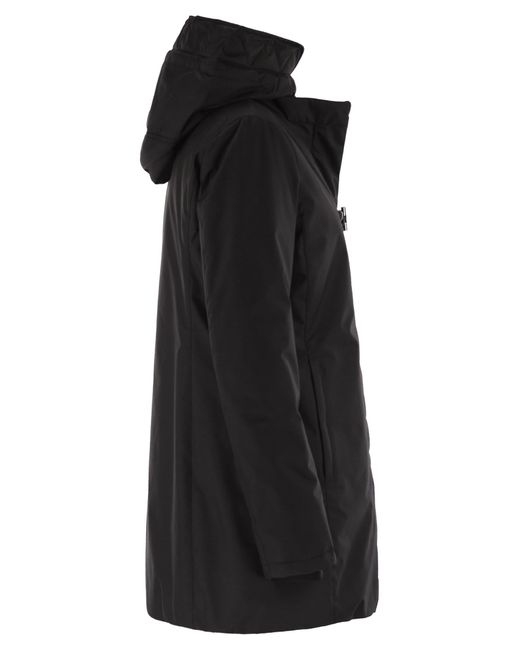 Fay Black Technical Gabardine Toggle Coat