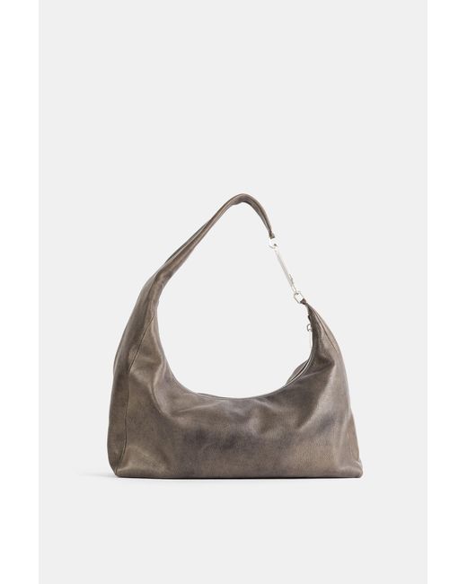 Rick Owens Brown Sac Porté Épaule Cropped Gemini Bag Washed for men