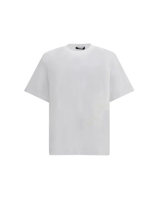 Jacquemus White Logo T-Shirt for men