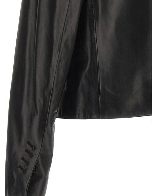 Ferragamo Black Leather Blazer Jacket Jackets for men