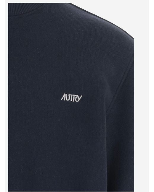 Autry Blue Cotton Sweatshirt Sweatshirts for men