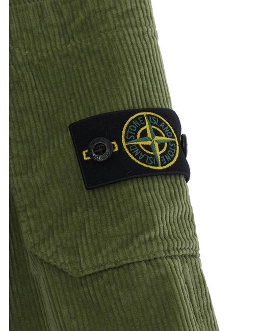 Stone Island Green Trousers for men