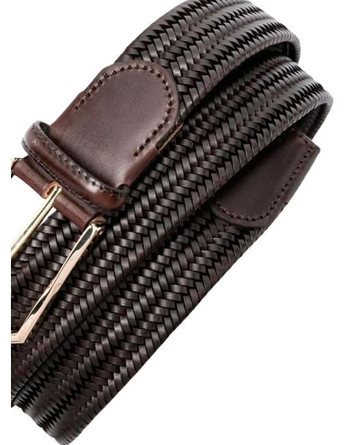 Canali Gray Braided Belt for men