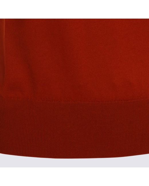 Saint Laurent Red Wool Knitwear