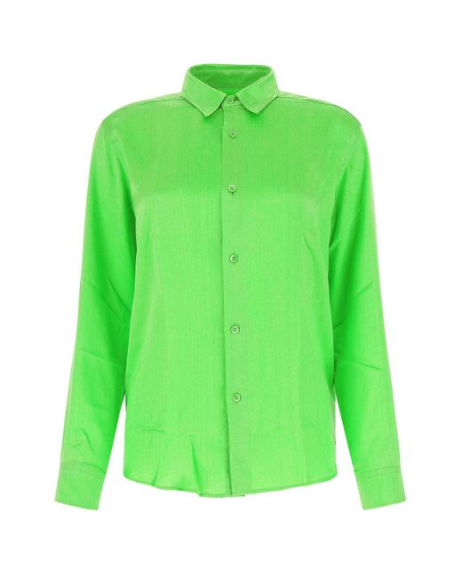 AMI Green Fluo Satin Shirt