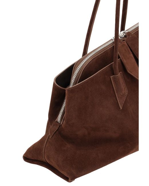 The Attico Brown La Passeggiata Shoulder Bag Calf Leather Bos Taurus