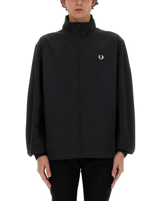 Fred Perry Black Jacket With Logo for men