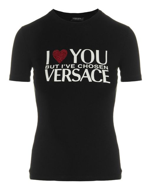 Versace Black 'I Love You' T-Shirt