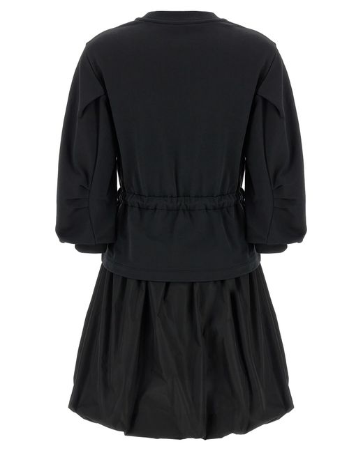 Moncler Black Two-Material Dress